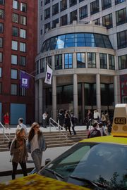 Street level view of NYU School of Business