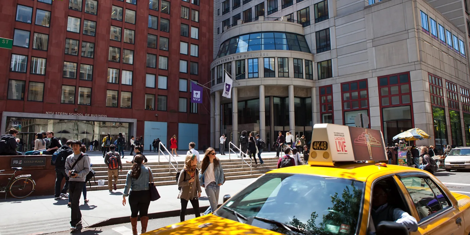 Street level view of NYU School of Business